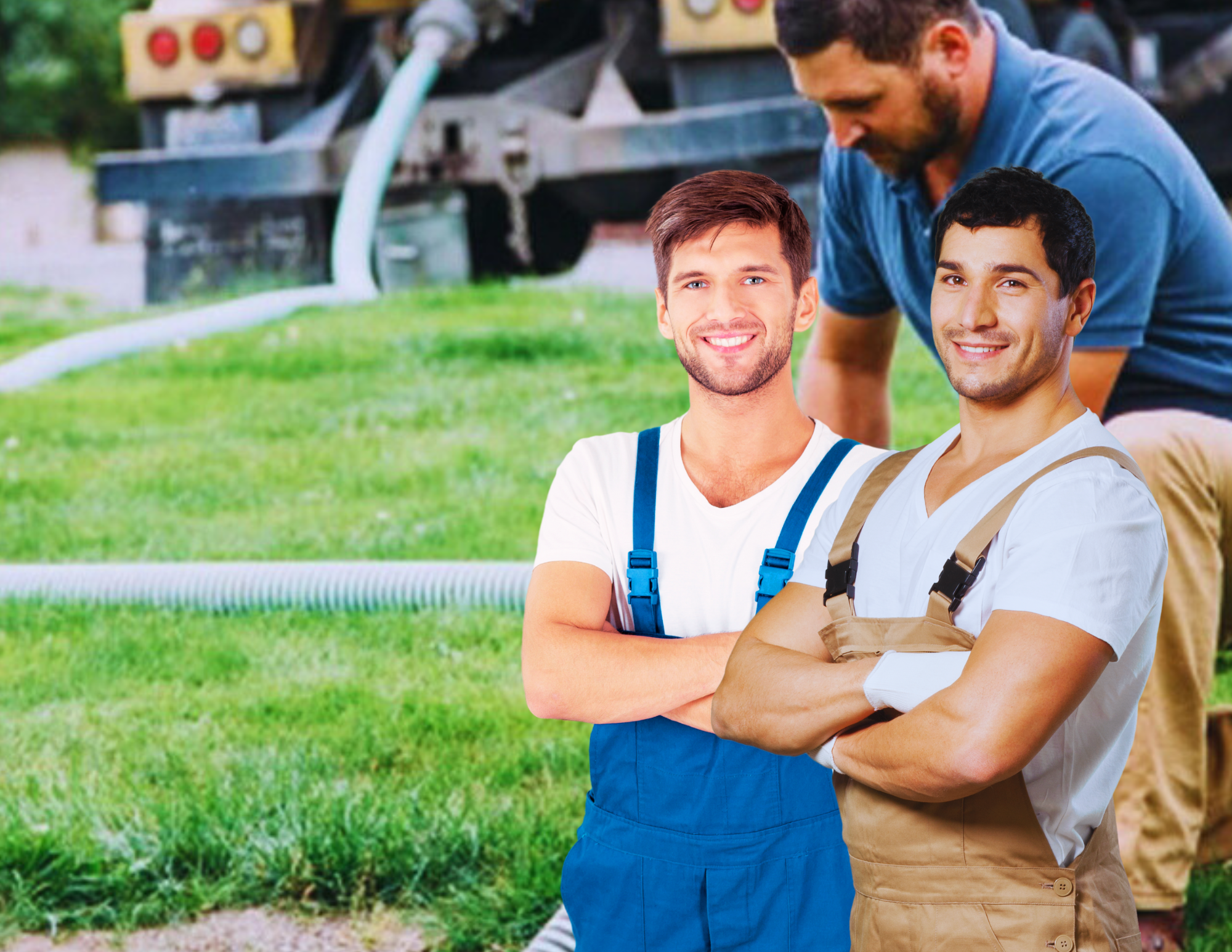 green white modern Septic tank sludge removal services in Hyderabad